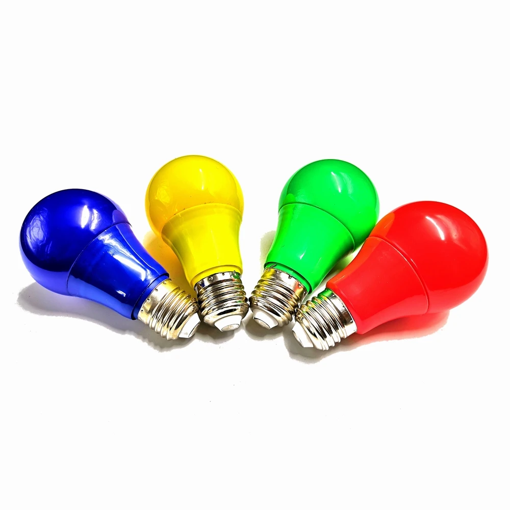 Amazon hot sale 5W A60 LED colorful bulb, for christmas, festival and bar decoration