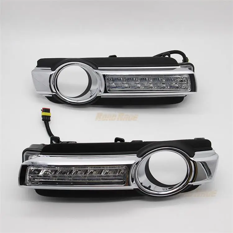 Led Daytime Running Light Drl + Fog Lamp For Mitsubishi Pajero V93 V97