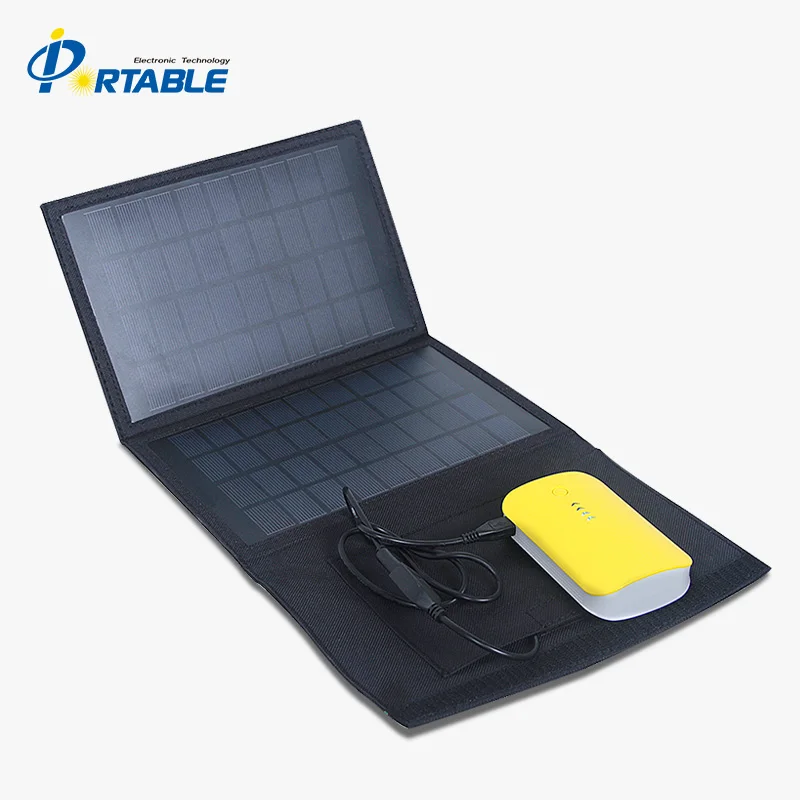 
Portable 5v 7W Folding Solar Panel Charger for mobile phone/Power Bank/Battery USB Devices Outdoors 
