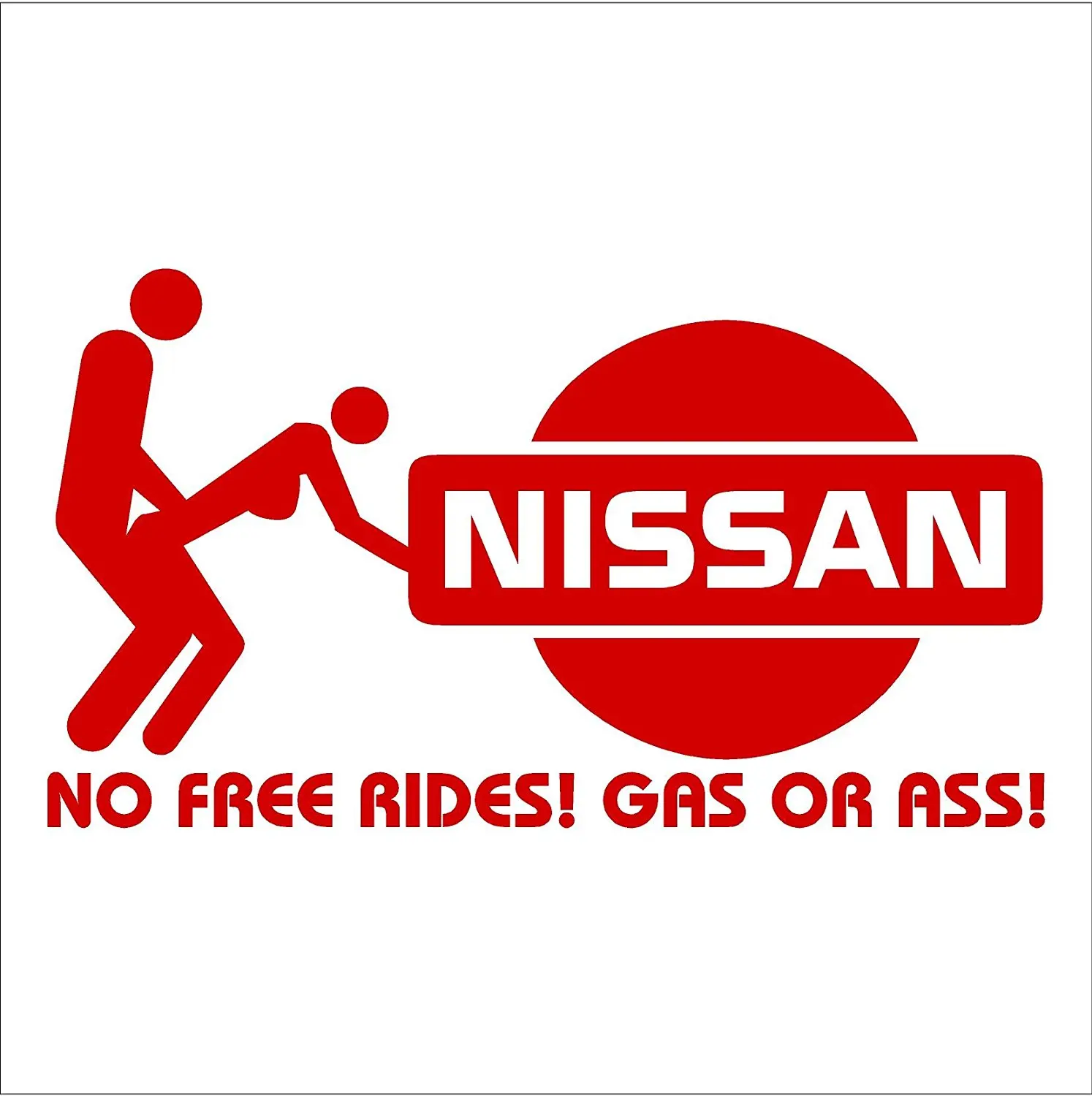 Decal no free rides gas or ass subaru jdm