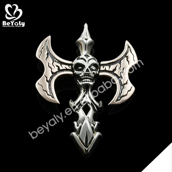 Delicate skull 925 sterling silver evil eye pendant jewelry