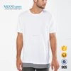 Custom Slightly Drop Shoulder Top Plain White Men T-Shirt Double Block Tee