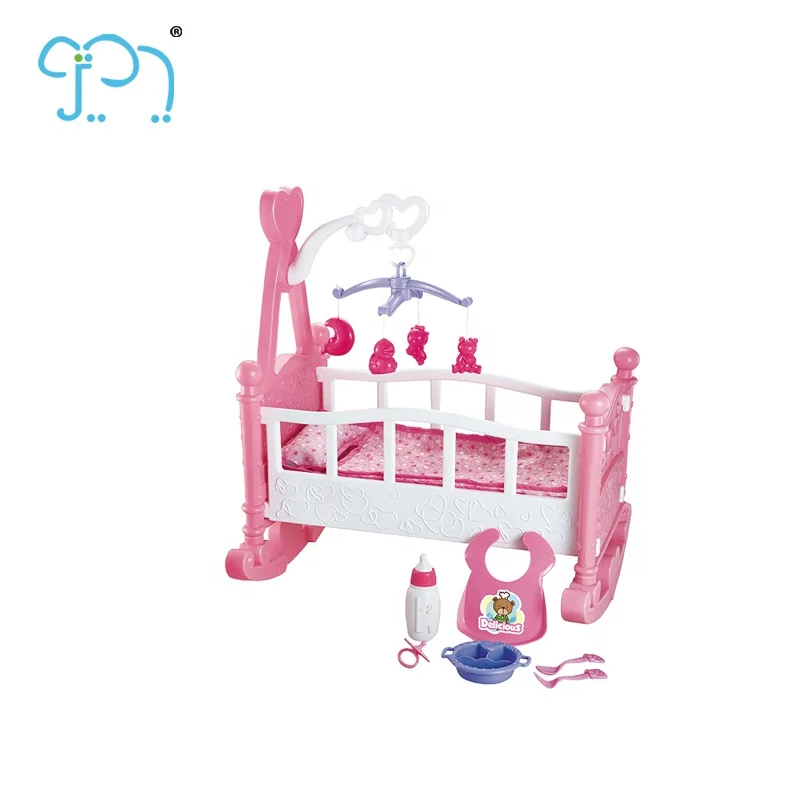 plastic baby doll crib