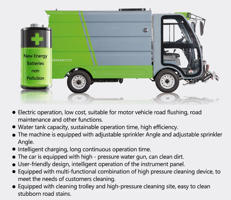 ART-Q9 Garbage vehicle high pressure city street washing truck High Quality Electric High Pressure Washer