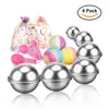 DIY Metal Bath Bomb Mold Set With Gift Bags and Spoons for Crafting Your Own Fizzles and Making Perfect Bath Bombs-338078