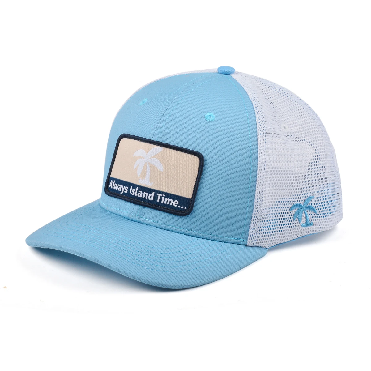 Custom logo embroidery 100 polyester mesh hat trucker cap  buy 100