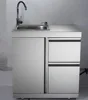 barbecue outdoor module, with sink and tap