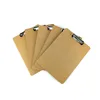 A4 Size Wood Clipboards 12/25/30 Pack Brown Hardboard Clipboards With Low Profile Clip