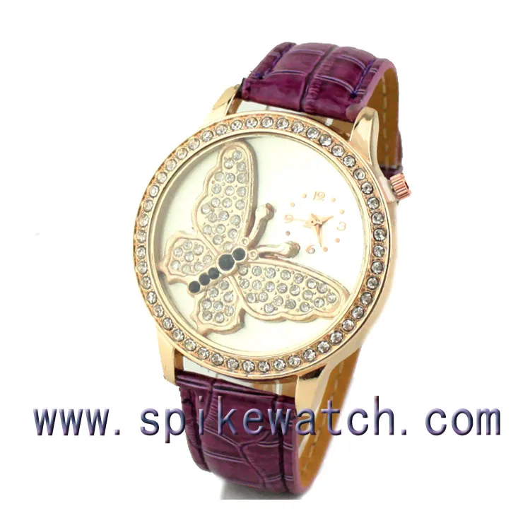 Butterfly Round Dial Ladies Diamond Cover Watches Buy Diamond Cover