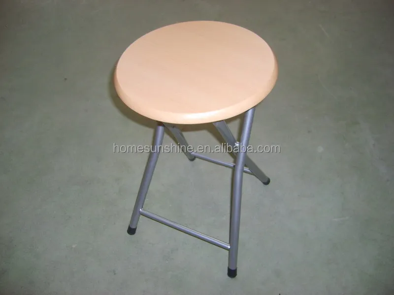 Mdf Seat Round Folding Stool,Foldable Stool Buy Wooden Stool,Round