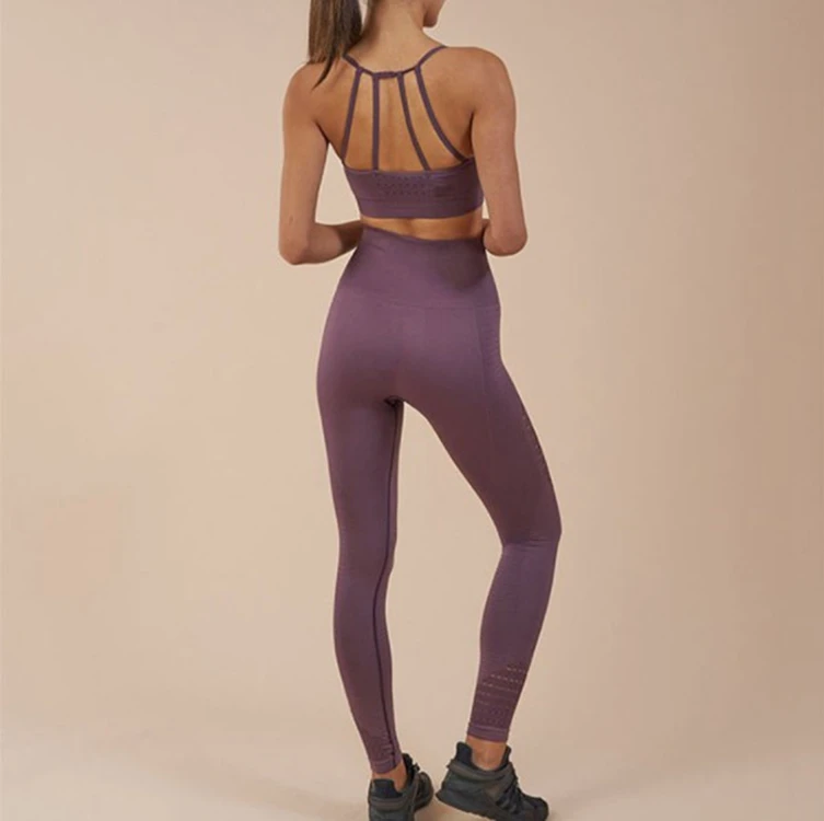 High End Bra +leggings Breathable Stretchy Gym Clothes Seamless Yoga