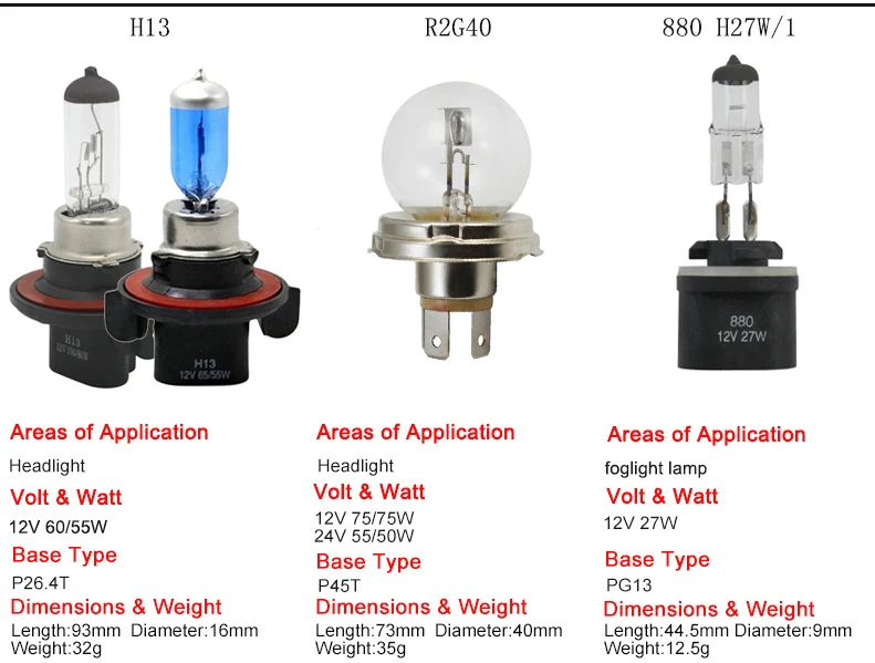 Professional X511 h2 halogen bulb 12V/55W 100W 24V/70W 100W 130W ...