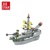 Advanced intelligent building mini warship toy blocks for army
