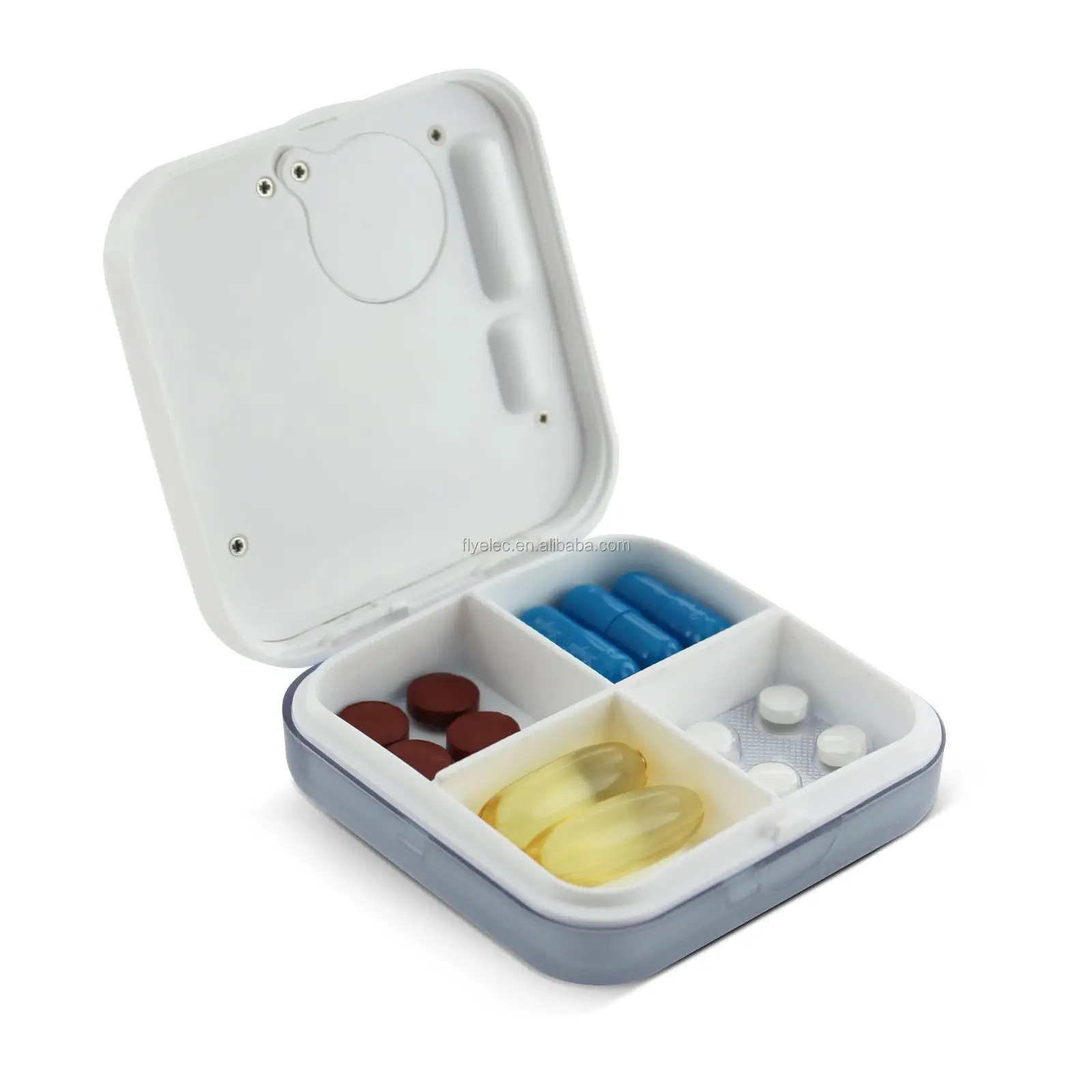 Travel Pill Box Timer Organizer With 5 Vibration Alarms Reminder Travel ...