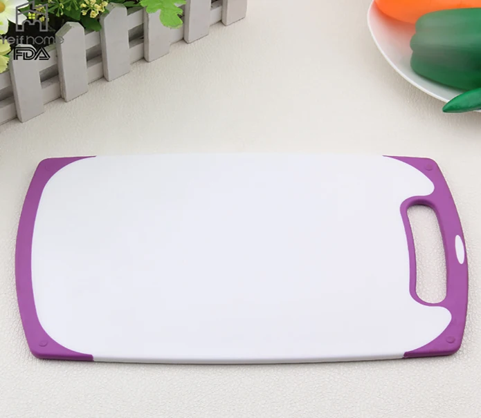 Manual Durable Plastic Cutting Board With Block