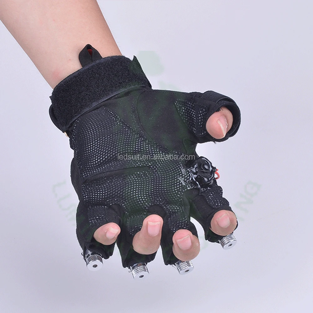 Popular Led Laser Gloves Red Light Performance Props Dj Club Party