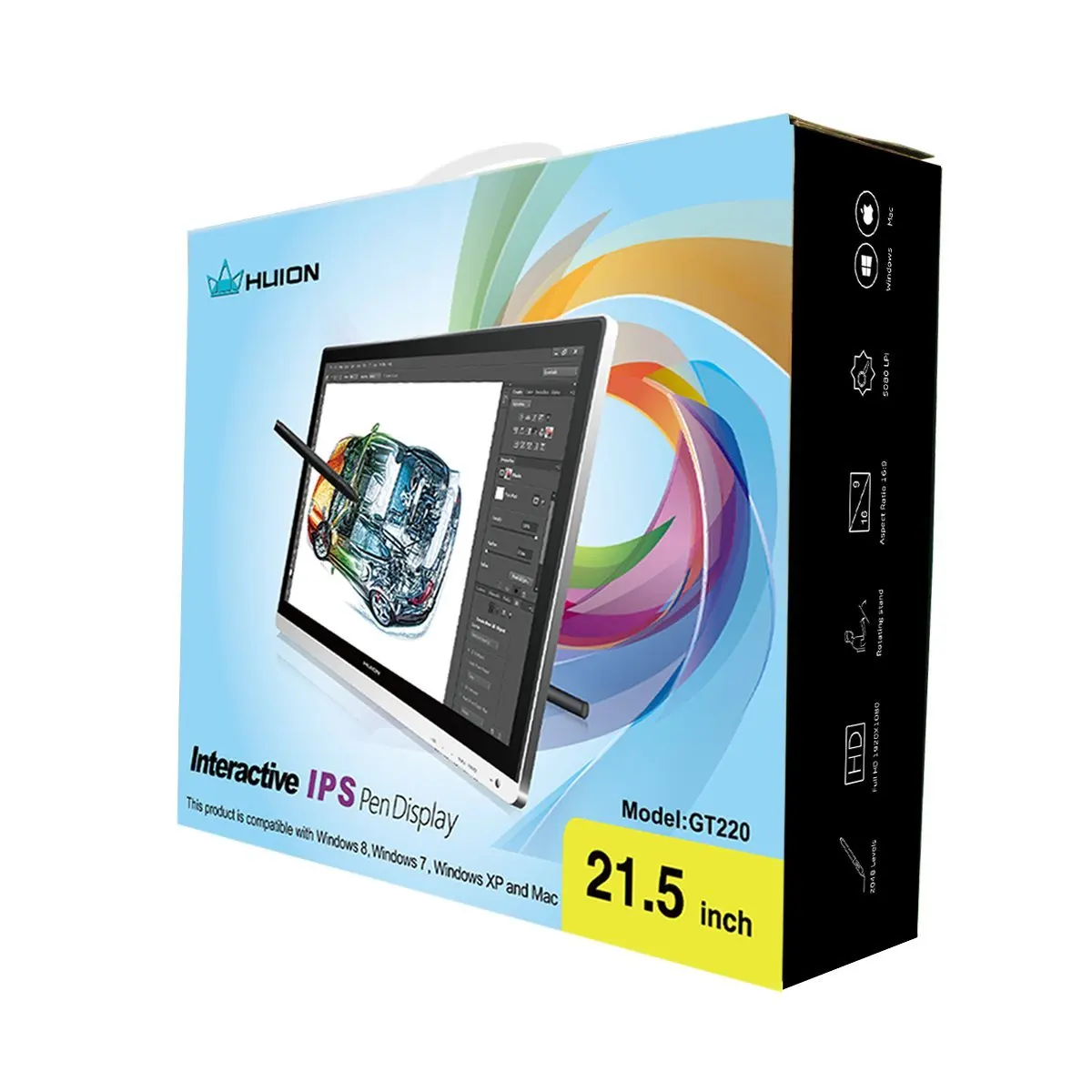 Huion Gt-220 Professional Lcd Drawing Board Graphic Tablet Monitor 