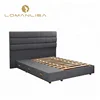 Free Sample Gray Contemporary Fabric Bed Base With Drawers