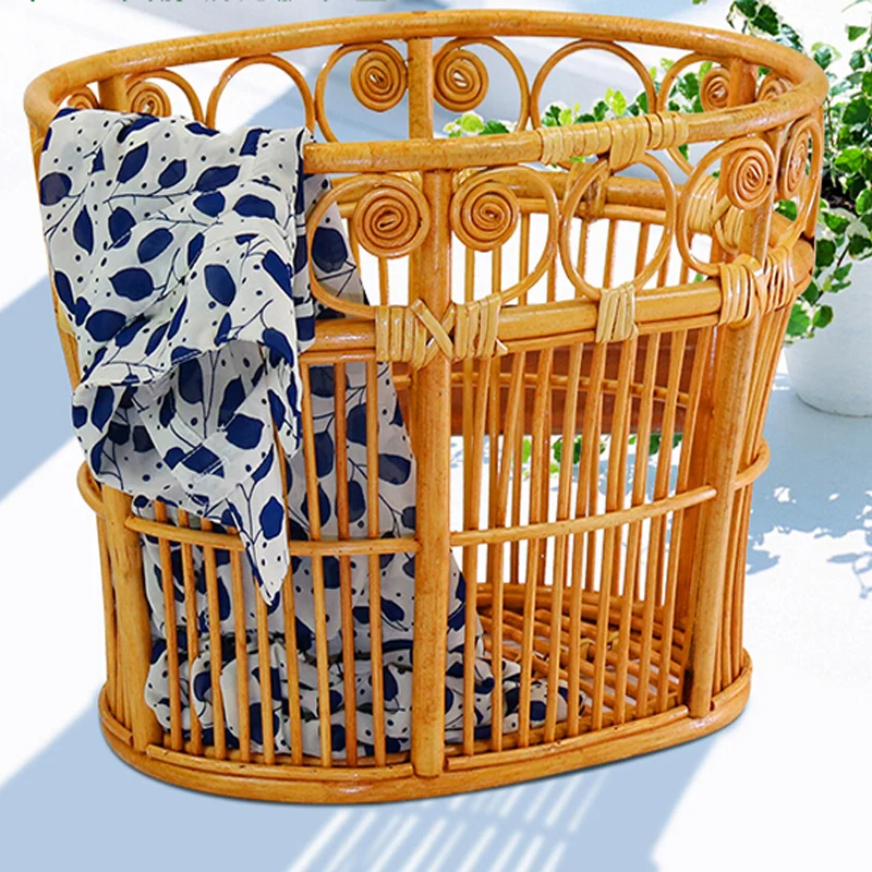 Cesta De Lavandería De Mimbre De Plástico De Excelente Calidad Con