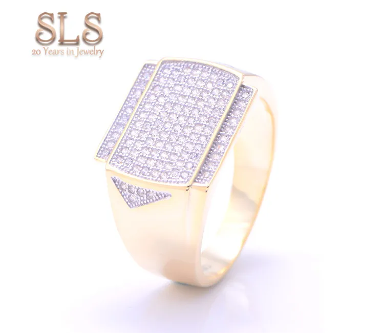 Dubai Jewelry 18k Real Withe Gold Plated Diamond Ring Top Sellers S925