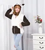 cute animal hoodie costume with ears panda animal zip hoodie