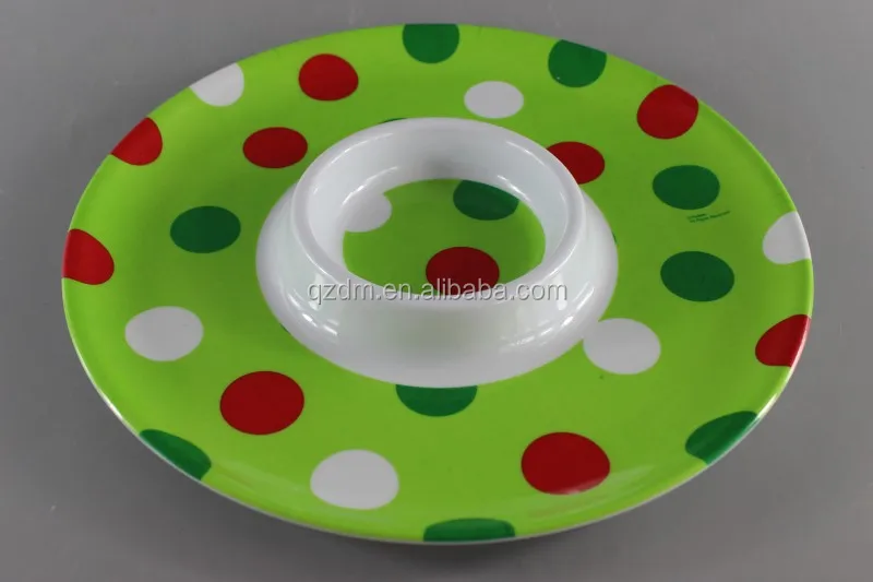 X'mas Melamine Snacks dinner plate ,Chips plate