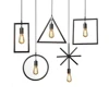 creative loft set of 5 ceiling E27 steel wire pendant light