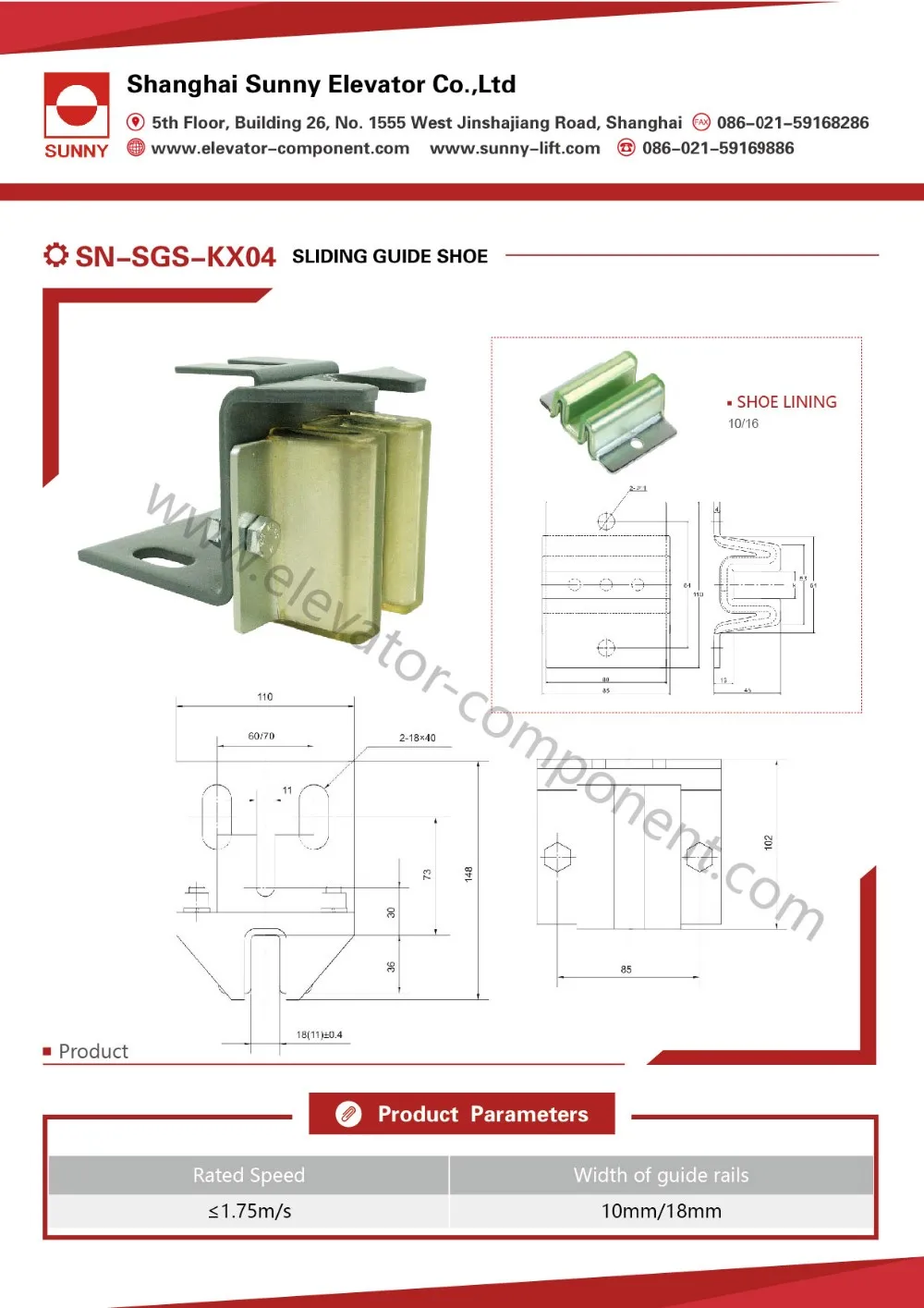 Elevator Slide Guides Apply For 820mm Width Guide Rail Buy Elevator