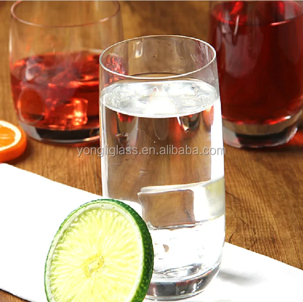 High quality wholesale drinking glass with round bottom, thick bottom drinking glass,drinking water juice glass