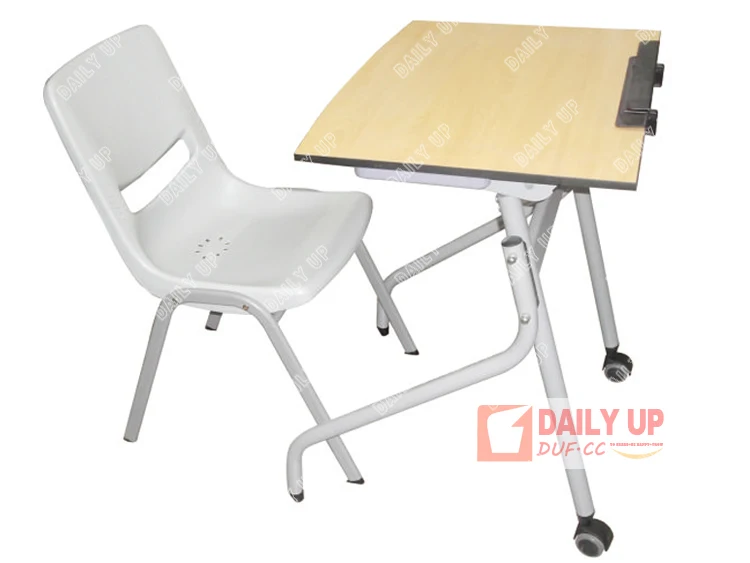 School Desk and Chair Fixed Student Chair and Desk Set Cheap Kids Plastic Chairs Classroom Furniture