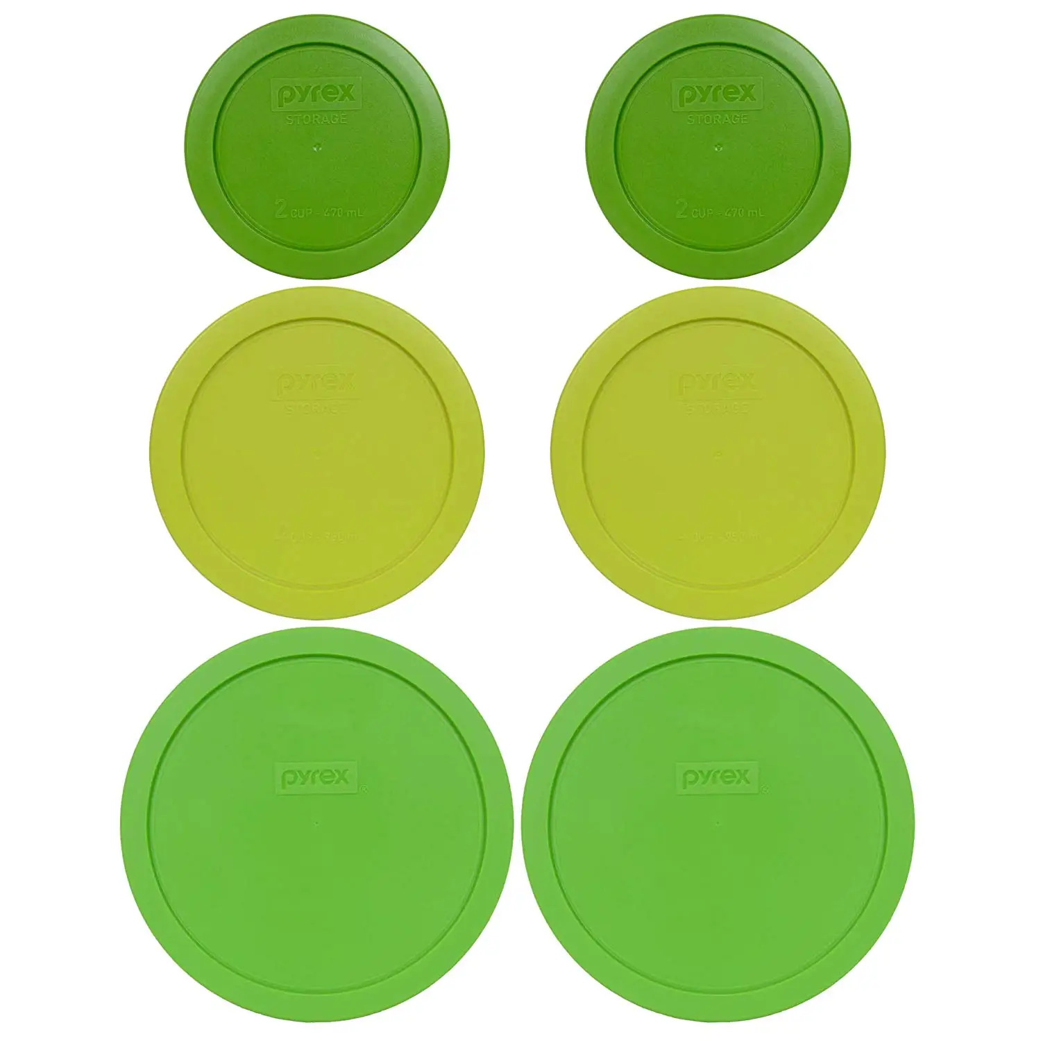 Set of 6 Pyrex Blue Round Storage Lid Cover fits 6 /& 7 cup Round Dishes # 7402-PC 6 7402-PC-6