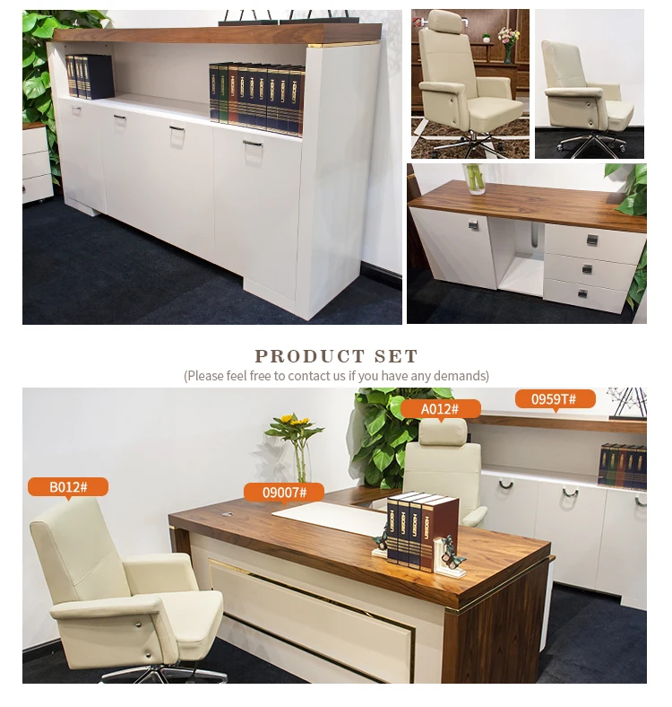 Latest design Matte Wooden grain office desk