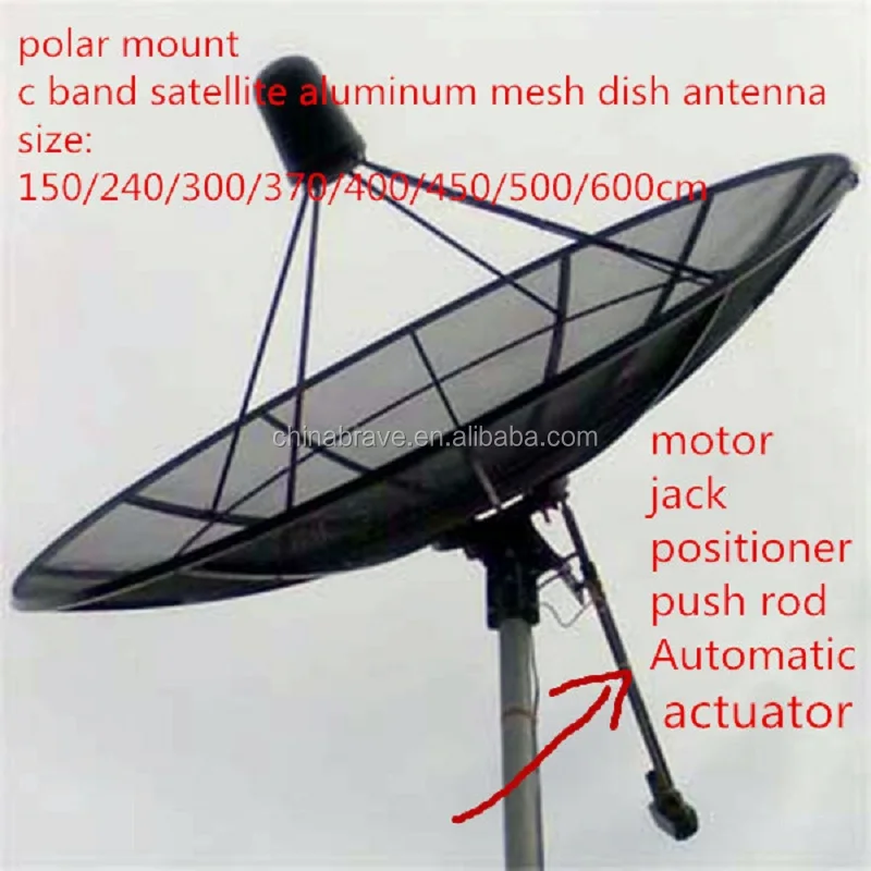 Cku Band 5m Satellite Aluminum Mesh Dish Pole Mount Or Polar 37m Size