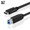 USB Type C to Type B Cable (3FT) - SuperSpeed Standard USB 3.0 Male Port With Reversible Type C Connector Design For Printer