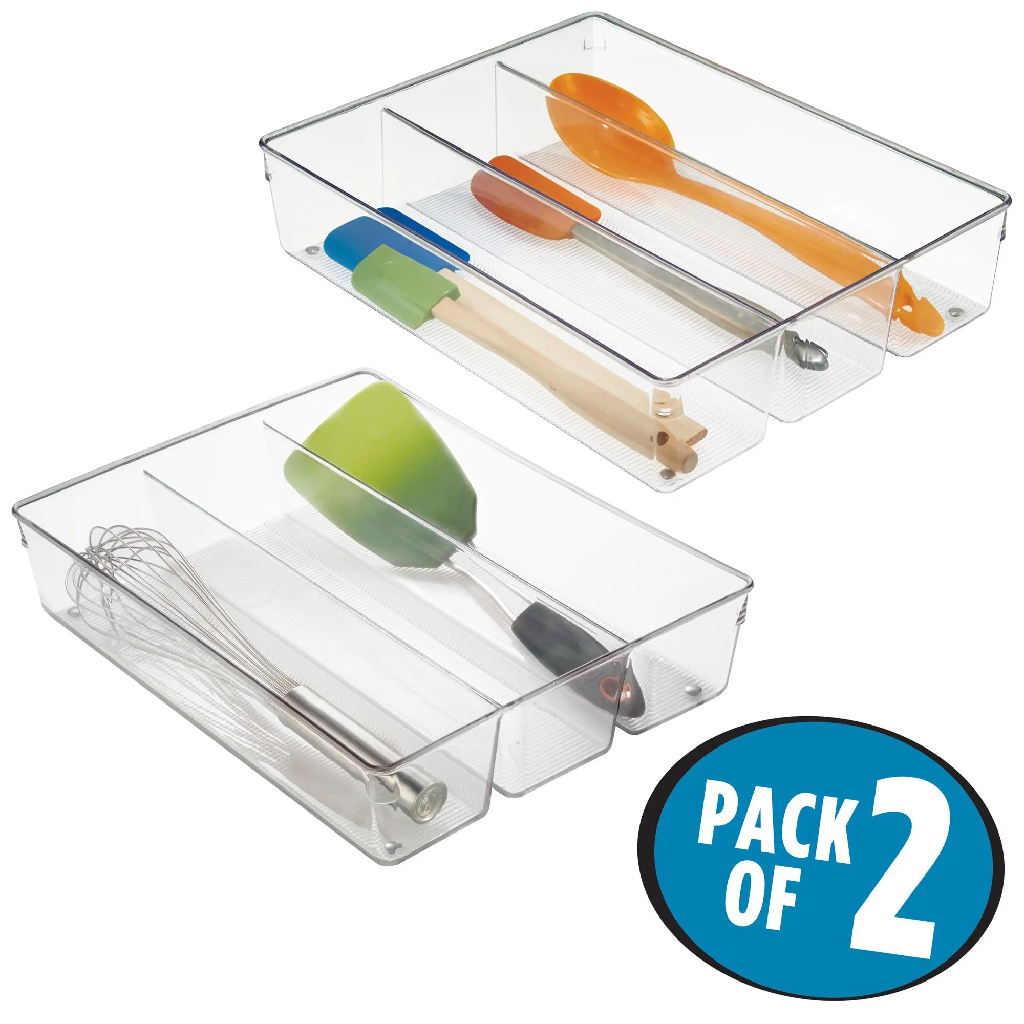 Buy Mainstays 3 Compartment Drawer Organizer Clear In Cheap Price