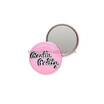 Pink Small Desk Make Up Heart Shaped Hand Mirror Buy Heart