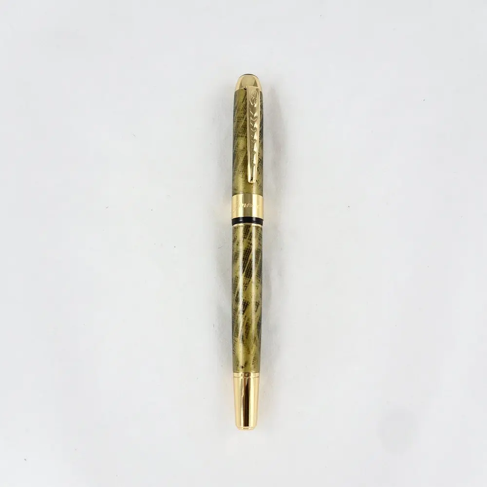 Jinhao Fountain Pen Frosted Yellow and Golden Medium Nib 250