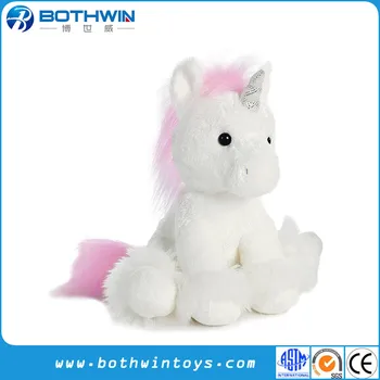 large white unicorn stuffed animal