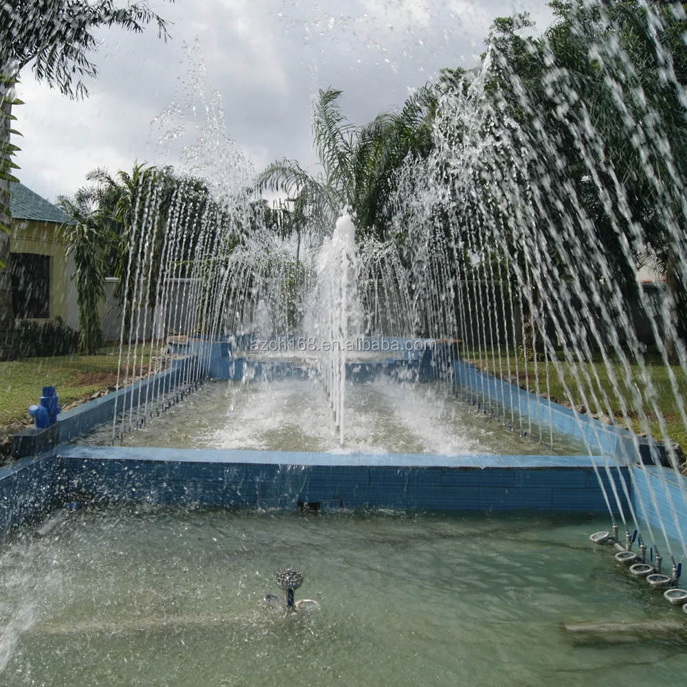 Outdoor Water Fountain With Outdoor Round And Square Music Water