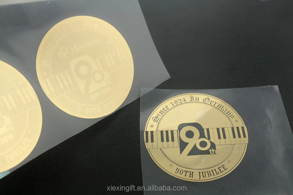 3M glue waterproof glossy metal nickel sticker