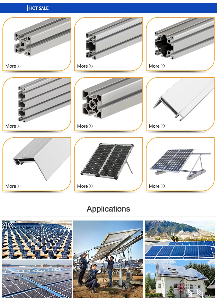 Excellent 6063 Series Extruded Solar Frame Aluminum Solar Panel Frame ...