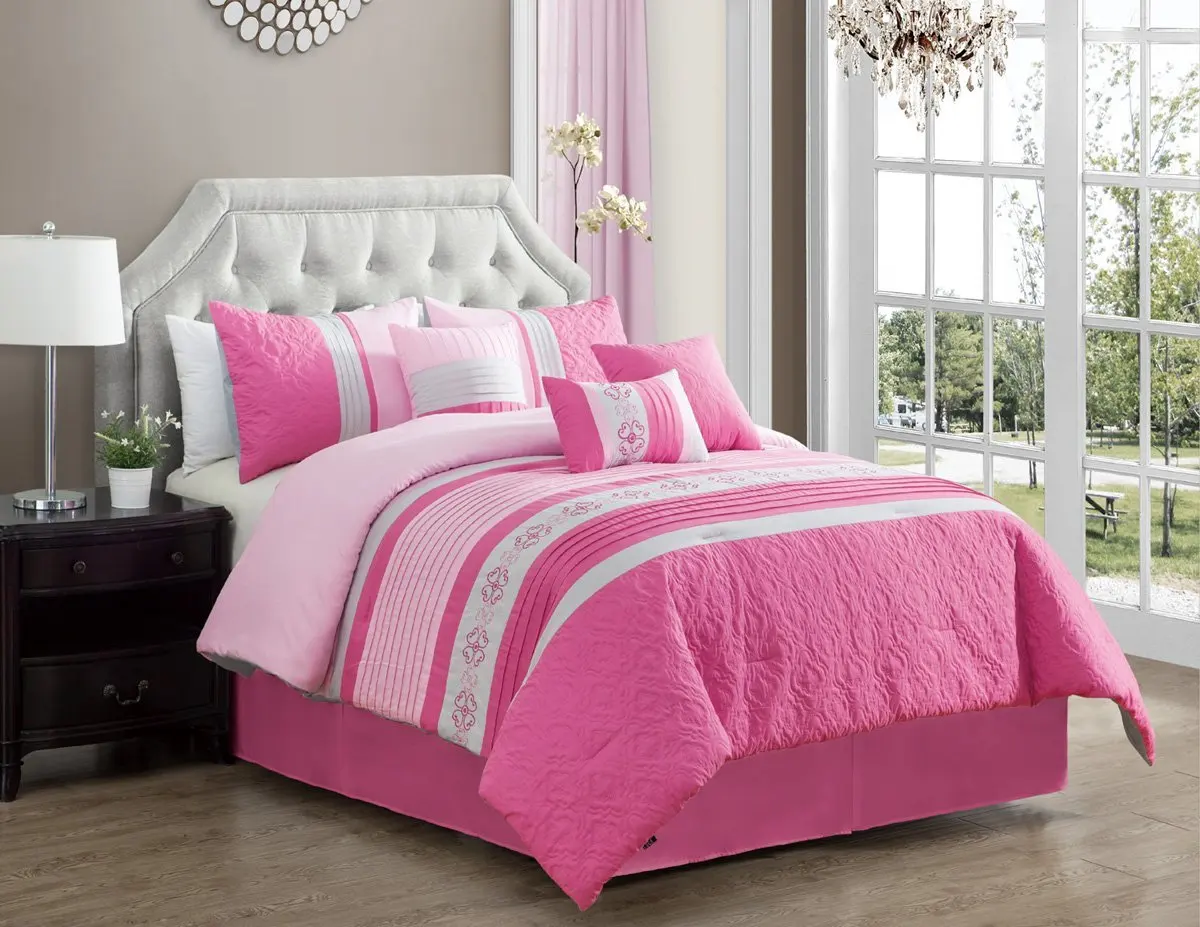Cheap Pink Ruffle Comforter Set, find Pink Ruffle Comforter Set deals ...