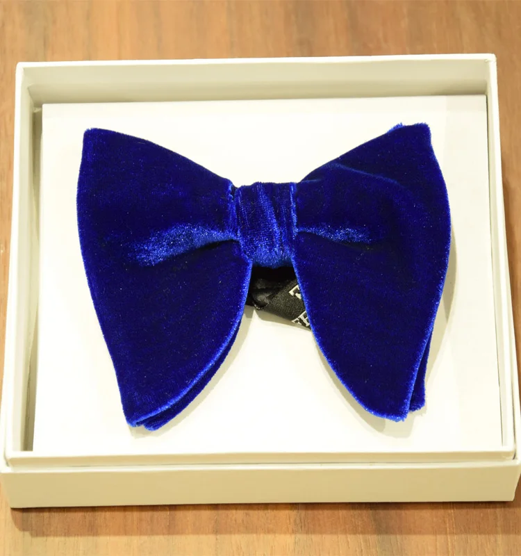 男士海军天鹅绒领结