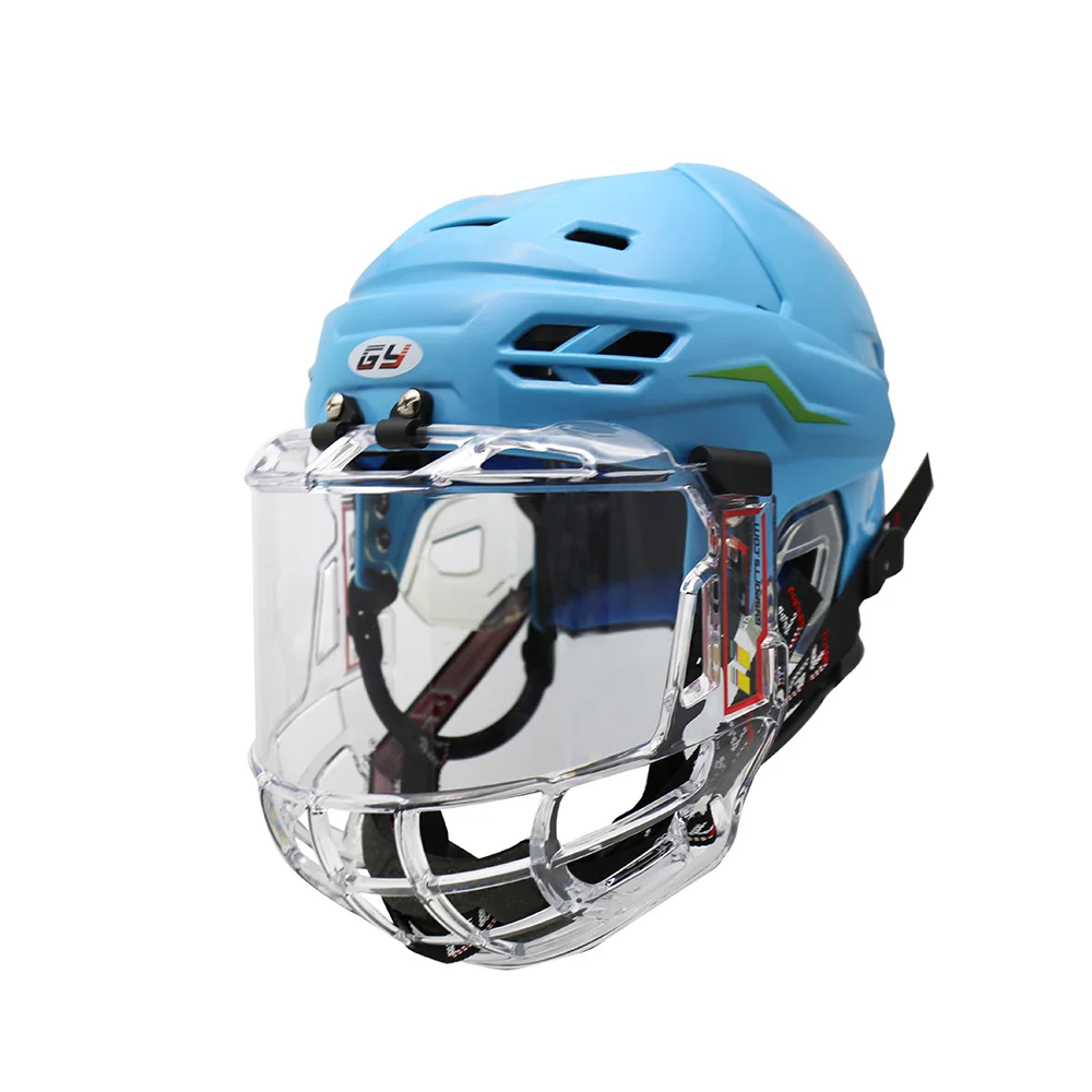 Pp Shell Material Ice Hockey Helmet With Full Pc Clear Cage Pc018