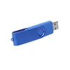 Customized Logo Private Label Plastic Case Swivel Twister Rotated 2 In 1 Otg Tiny Encryption Metallic Usb Drive