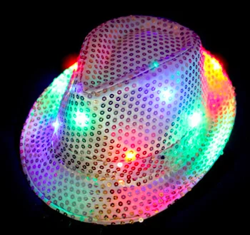 bling bling fashionable led flashing party hats colorful led