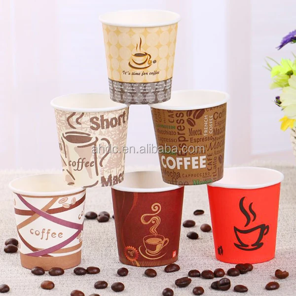 Wholesale 2.5oz 4oz Mini Coffee Paper Cup Customized Size Single Wall