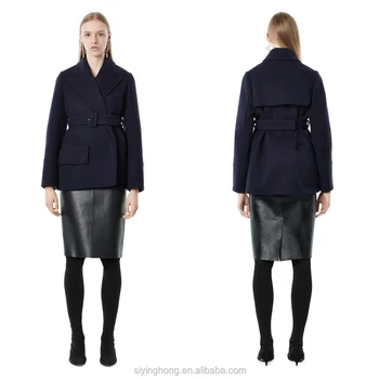 European Women Office Wear 2016 Winter Wool Short Coat For Ladies