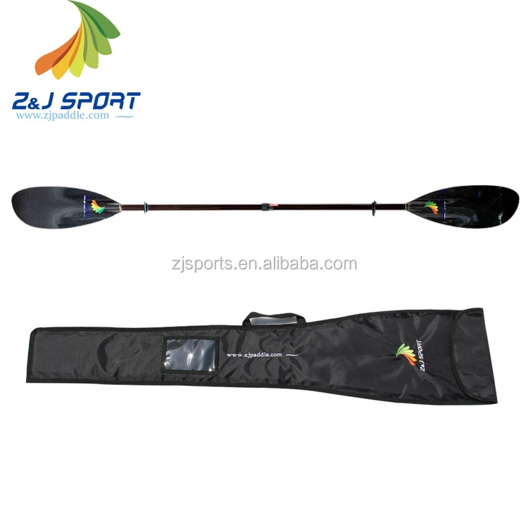 ZJ Sport High Performance Carbon Fiber Ocean SeaKayak Touring Paddle with Carbon Oval Shaft in 10CM Length Adjustment