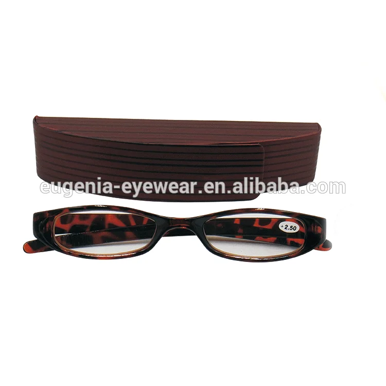 2018 High fashion slim good quality reading glasses with multicolor case for adult